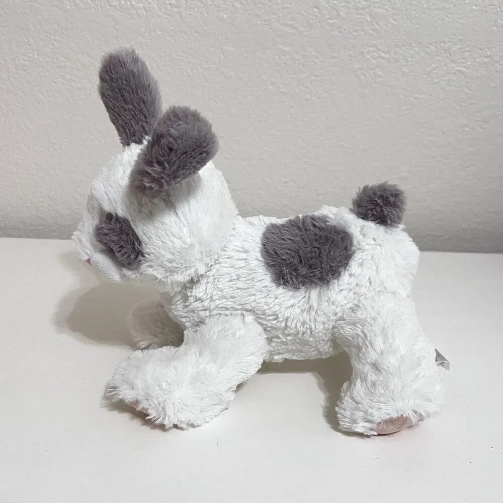 Carter's White and Gray Puppy Dog Plush Lovey Lovie Stuffed Animal 8